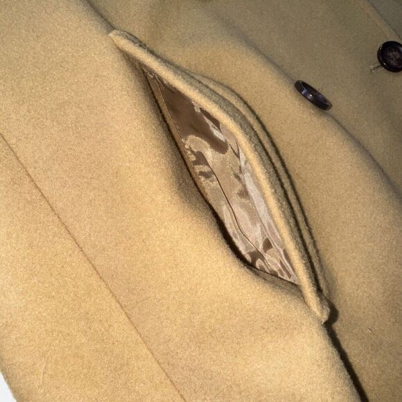 Old Navy Womens Pea Coat Soft Wool Blend Jacket Khaki Color Sz XL - Picture 7 of 14